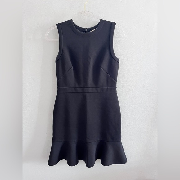 ANN TAYLOR LOFT Black Ruffle Hem Sheath Dress - Picture 2 of 4